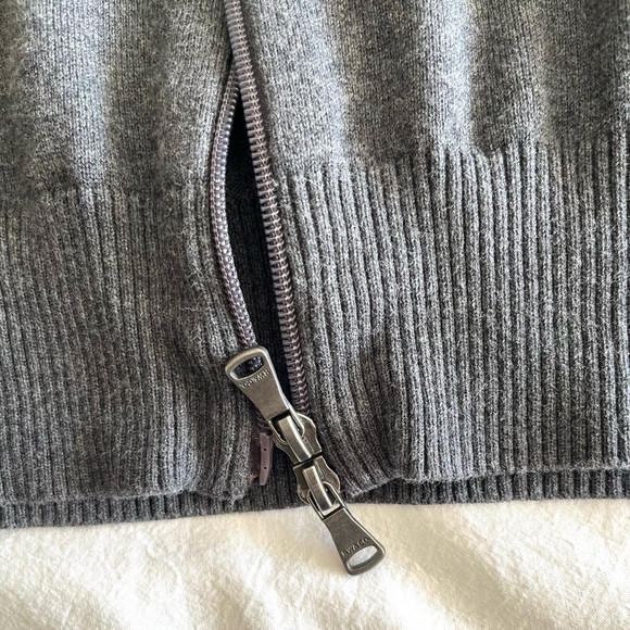 RW&CO. Men's Full Zip-Up Sweater Ribbed Cardigan Dark Grey, Classic Style, XL - Picture 5 of 10